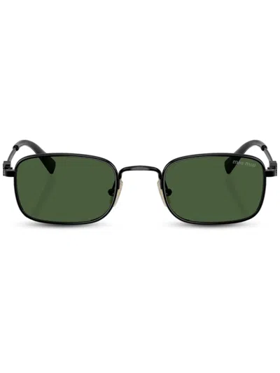 Miu Miu Square-frame Sunglasses In Green