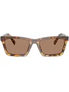 Miu Miu Square-frame Sunglasses In Brown