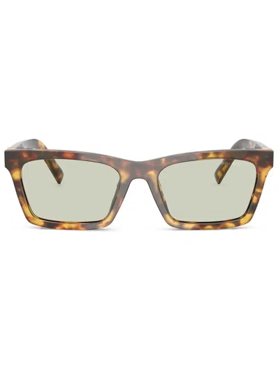 Miu Miu Square-frame Sunglasses In Neutral