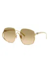 Miu Miu Square-frame Sunglasses In Gold