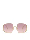 Miu Miu Mu A57s 57mm Gradient Square Sunglasses In Pink