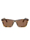 Miu Miu Square-frame Tortoiseshell Sunglasses In Brown
