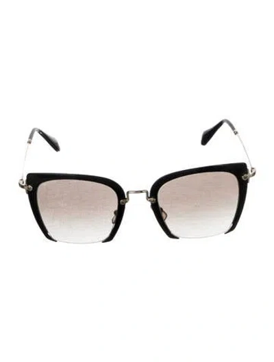 Pre-owned Miu Miu Square Gradient Sunglasses In Black