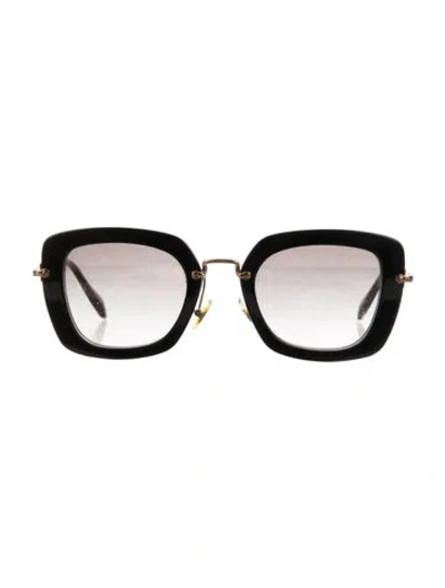 Pre-owned Miu Miu Square Gradient Sunglasses In Black