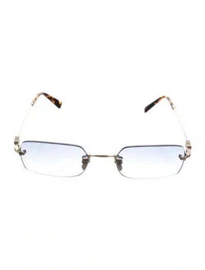 Pre-owned Miu Miu Square Gradient Sunglasses In Blue