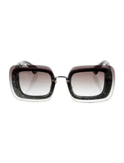 Pre-owned Miu Miu Square Gradient Sunglasses In Gray