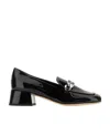 Miu Miu Square Head Loafer Shoes In Black