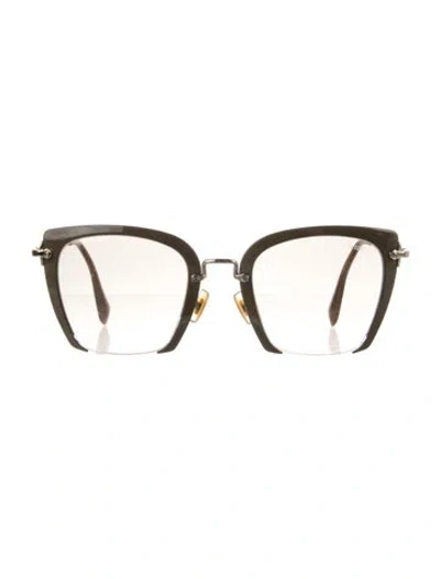 Pre-owned Miu Miu Square Mirrored Sunglasses In Neutral