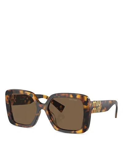 MIU MIU SQUARE SUNGLASSES, 56MM