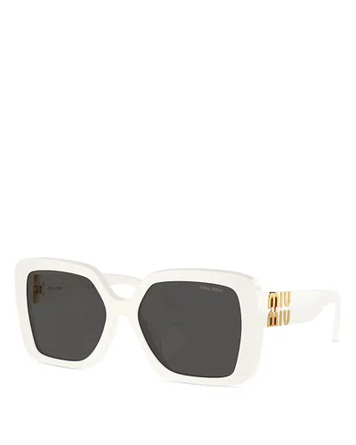 MIU MIU SQUARE SUNGLASSES, 56MM