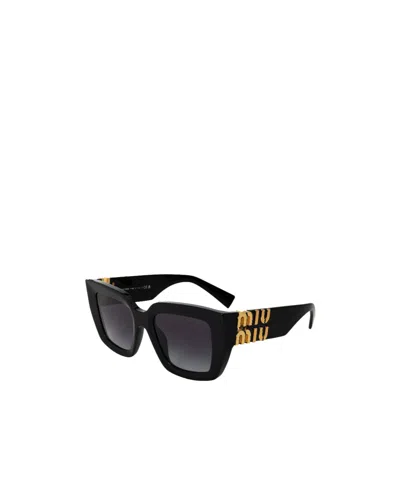 Miu Miu Square Sunglasses In Black