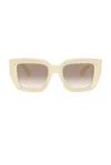 Miu Miu Sonnenbrille Mit Eckigem Gestell In Neutral