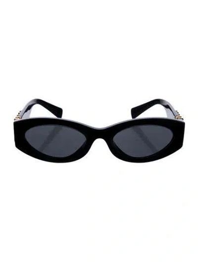 Pre-owned Miu Miu Square Tinted Sunglasses In Black