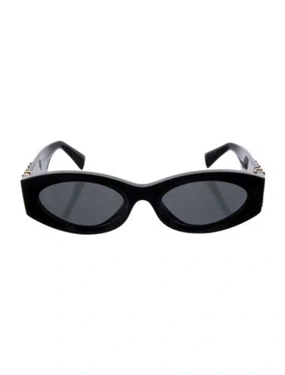 Pre-owned Miu Miu Square Tinted Sunglasses In Black