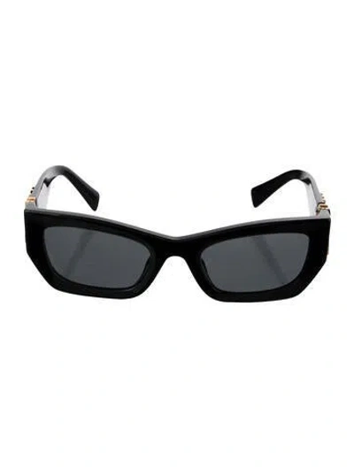 Pre-owned Miu Miu Square Tinted Sunglasses In Black