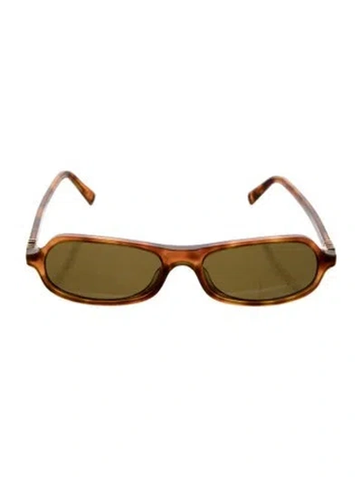 Pre-owned Miu Miu Square Tinted Sunglasses In Brown