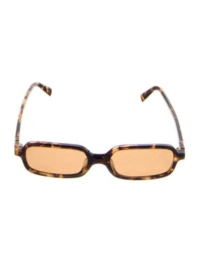 Pre-owned Miu Miu Square Tinted Sunglasses In Brown