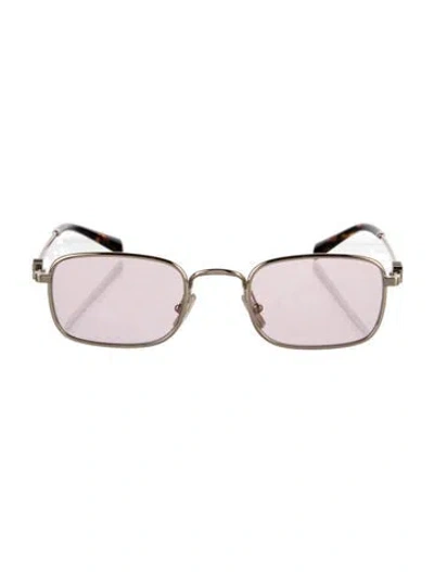 Pre-owned Miu Miu Square Tinted Sunglasses In Gold