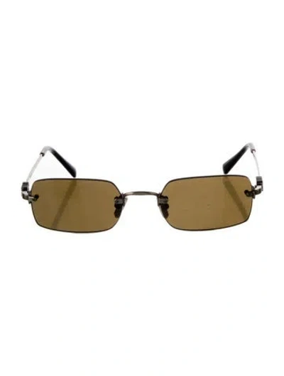 Pre-owned Miu Miu Square Tinted Sunglasses In Green