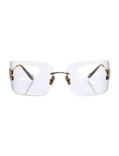 Pre-owned Miu Miu Square Tinted Sunglasses In Multi