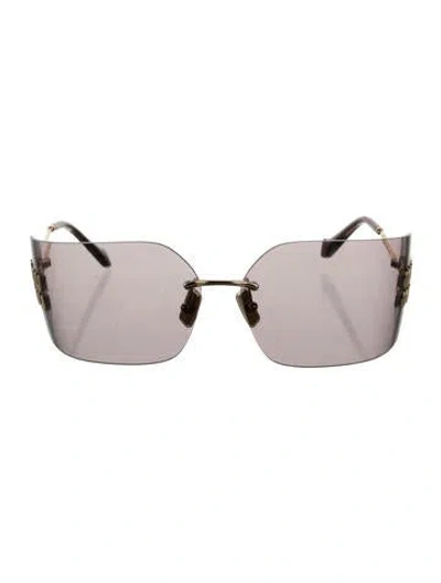 Pre-owned Miu Miu Square Tinted Sunglasses In Purple