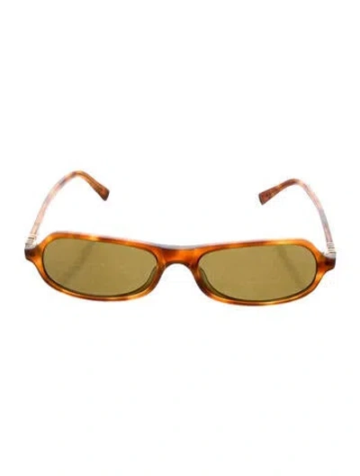 Pre-owned Miu Miu Square Tinted Sunglasses In Yellow