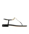 Miu Miu Crystal-embellished Leather Sandals In Black
