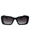 Miu Miu Womens Black Ps 54ys Rectangle-frame Acetate Sunglasses