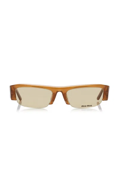 Miu Miu Square-frame Acetate Sunglasses In Purple