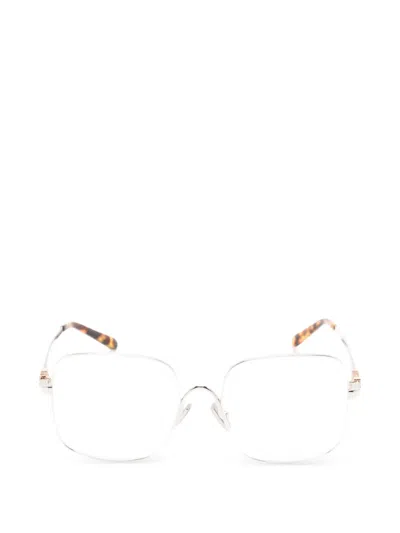 Miu Miu Square-frame Glasses In Silver
