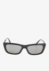 Miu Miu Square-frame Logo Sunglasses In Neutral