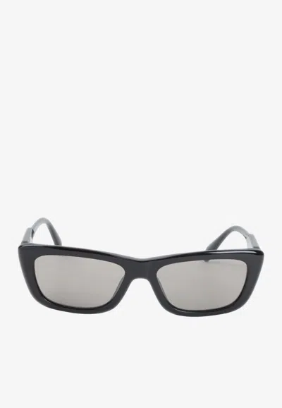 Miu Miu Square-frame Logo Sunglasses In Neutral