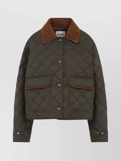 MIU MIU STRAIGHT HEM QUILTED JACKET