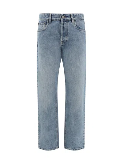 Miu Miu Straight Jeans In Azzurro