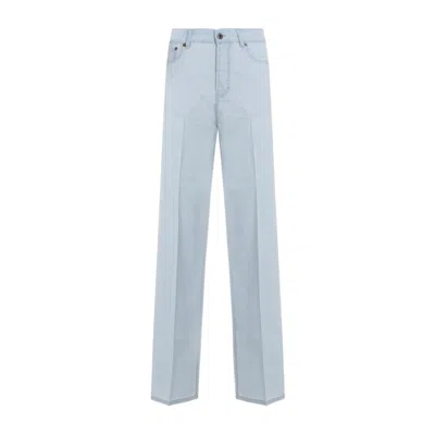 Miu Miu Light Blue Cotton Pants