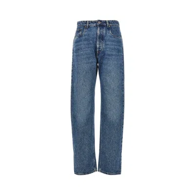 Miu Miu Straight Leg Five-pocket Jeans In Blue