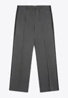 Miu Miu Anthracite Knitted Trousers In Punto Stoffa In Gray