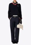 Miu Miu Straight-leg Pants In Blue