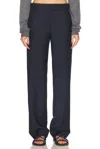 Miu Miu Straight Leg Trouser In Navy