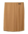 Miu Miu Women Chiffon Midi Skirt In Brown