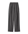 Miu Miu Straight Wool Casual Pants In Gray