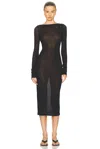 Miu Miu Black Jersey Dress In Black