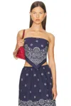 Miu Miu Printed Top In Popeline Cotton