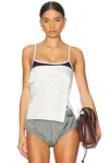 Miu Miu Strapless Top In Bianco