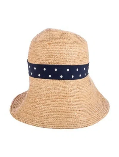 Pre-owned Miu Miu Straw Sun Hat In Neutral