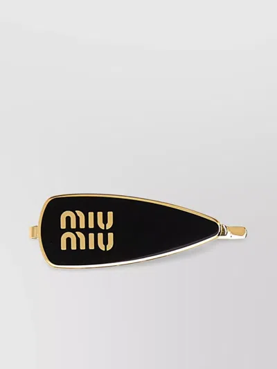 Miu Miu Streamlined Hair Clip With Gold-tone Detail