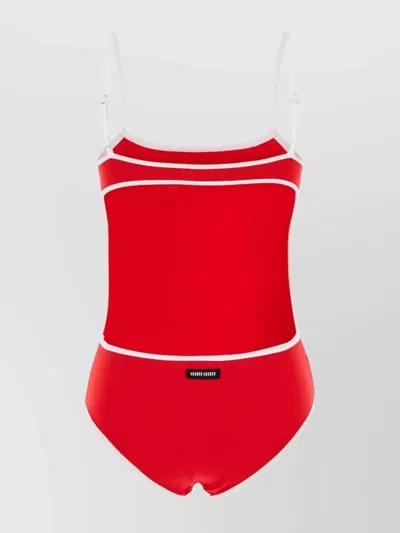 Miu Miu Stretch Nylon Swimsuit Contrast Trim