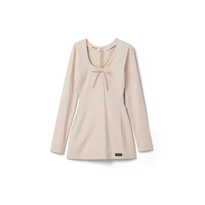 Miu Miu Stretch Poplin Mini-dress In Multi