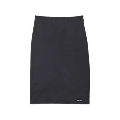 Miu Miu Stretch Poplin Skirt In Black