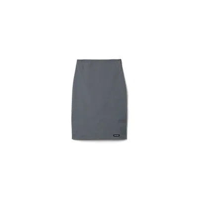 Miu Miu Stretch Poplin Skirt In Gray
